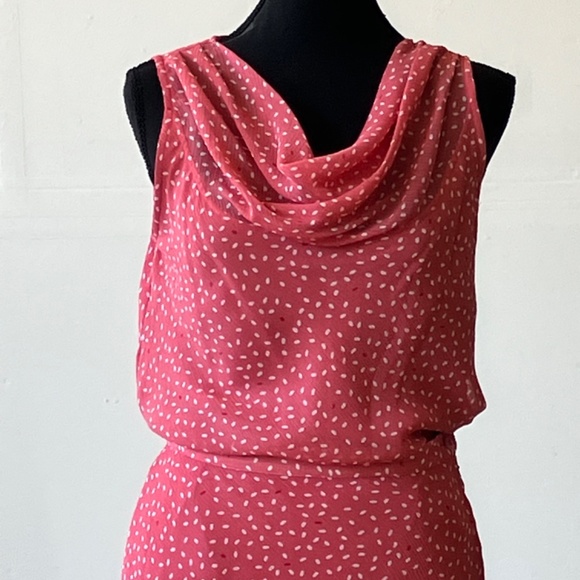 Covington Sheer lightweight, pink, white and red two piece skirt set - Picture 4 of 11